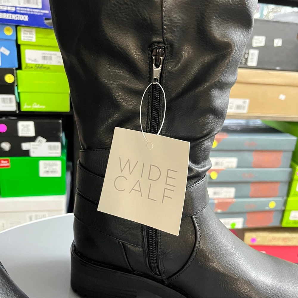 Carlos by Carlos Santana Wide Calf Black Over the Knee Boots - Picture 7 of 9